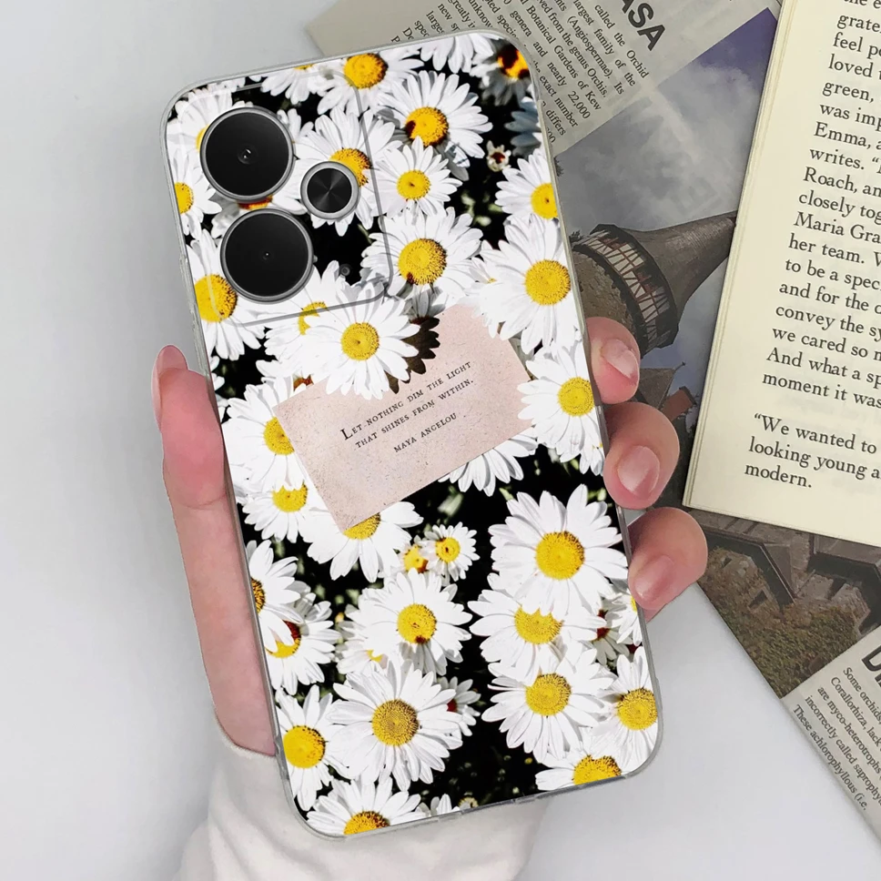Chic Transparent TPU Silicone Phone Case with Lovely Design Patterns