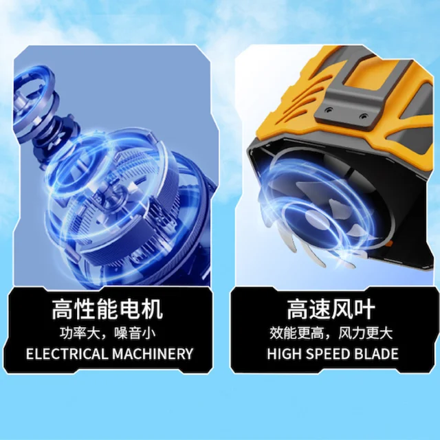 And Korean Style Waist Fan Portable Small Fan Outdoor Lazy USB Charging Mute Digital Display Mini Neck Fan 3