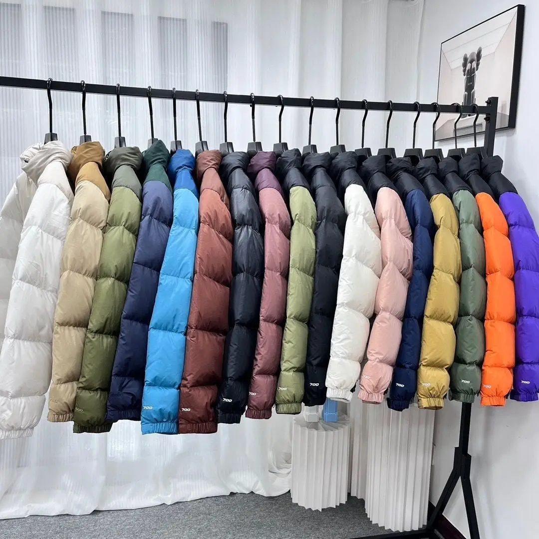 2023 Autumn and Winter down Cotton-Padded Coat Hooded Stand-up Collar Thick Warm Embroidered Coat for Men and Women
