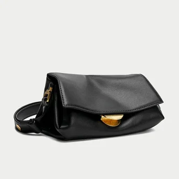 Borsa a Tracolla in Pelle per Donne, Borse a Spalla, Multi Tasche, Tracolla Regolabile, Borsa di Lusso, Design di Marca, Moda