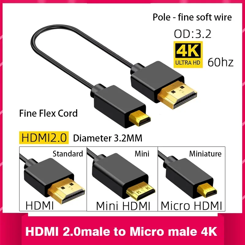 HDMI  ̴ HDMI  ũ HDMI 2.0 ,  ̺ Hdmi-2.0, 4K HD  Ʈ Ʈ ī޶ ̺, OD3.2 20cm 30cm 50cm, 4K 60P