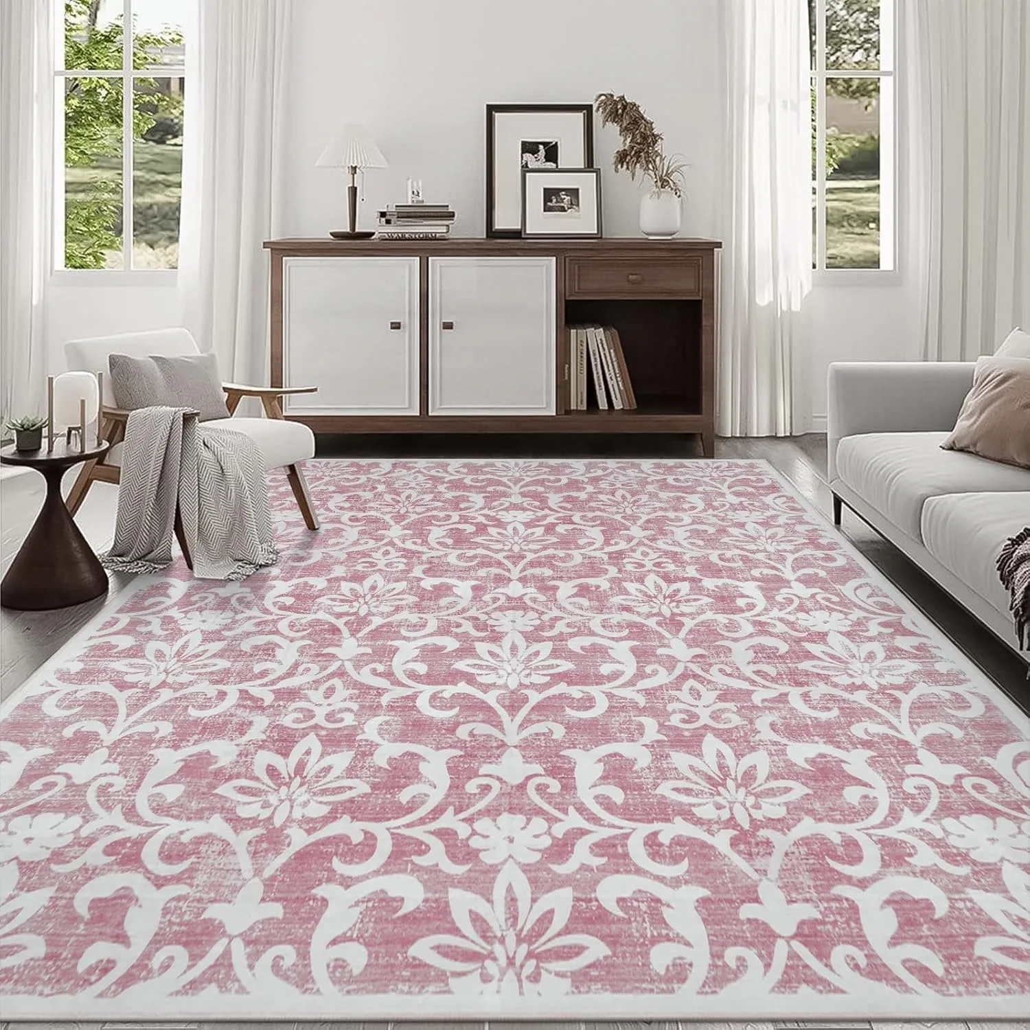 Living Room Carpet Retro Floral Large Area Bedroom Plush Rug Luxury High-grade Fluffy Sofa Coffee Table Floor Mat Ковер Tapis 러그 2