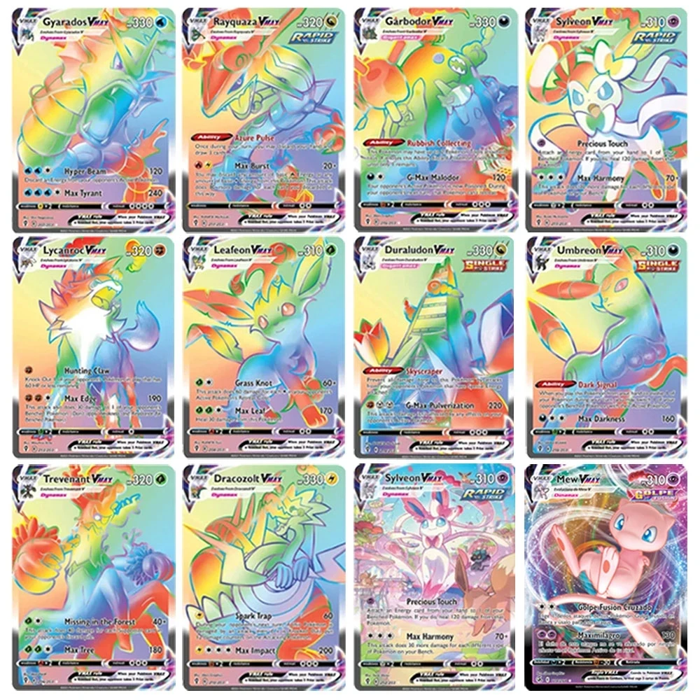 2024 New Children Battle Game VSTAR VMAX Card GX EX Collection Trading Pokemon Cards For Funs Gift Children Spanish Version Toy