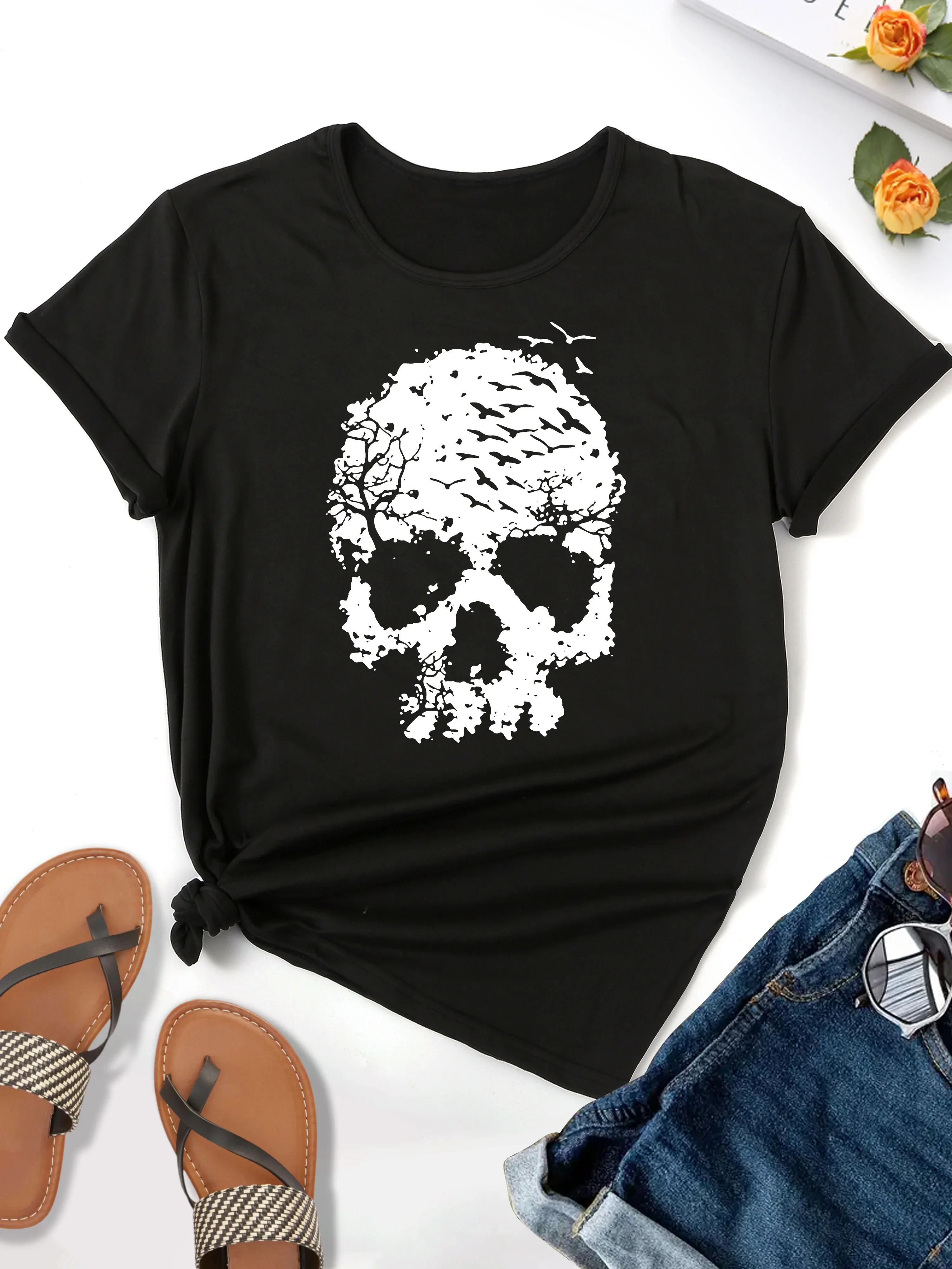 Skull Print T-Shirt