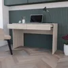 Computer Desk Aberdeen, Two Drawers, Designed with Black, Smokey Oak or Light Gray Manufactured Wood FinishComputer Desks 4
