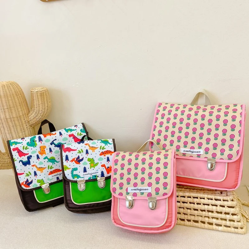 

Kindergarten Children's Backpack 2023 Fashion Printed Dinosaur Bags Color Matching Girl Cute Cartoon Baby Princess Boy Schoolbag