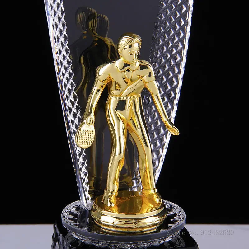 Customized Crystal Trophy Trophy Basketball Trophy, Football, Badminton Table Tennis, Golf, Bicycle, Diving, Metal, Honor Trophy