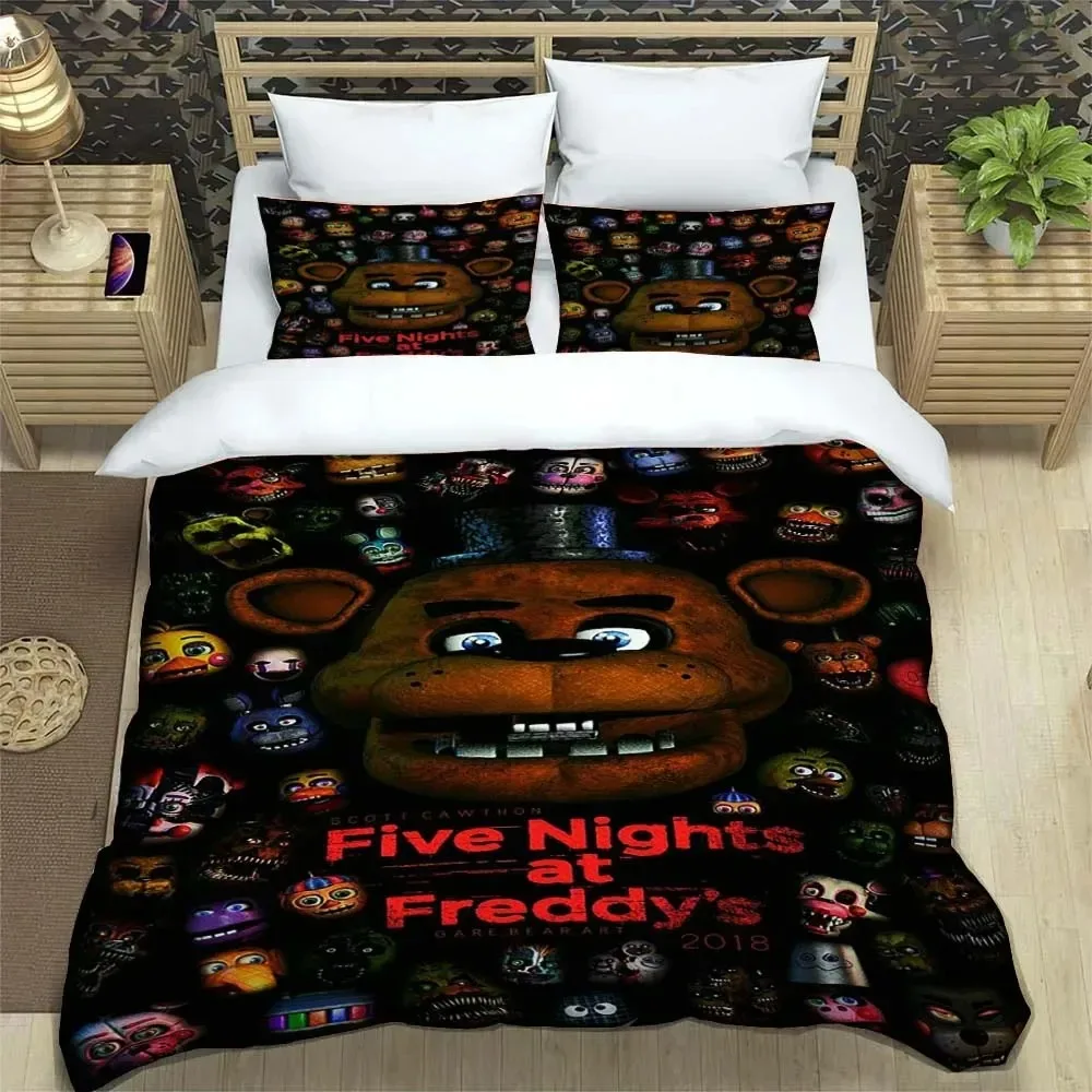 F-Five-Nights At Freddy´s FNAF Bedding Sheet Set King Twin Double Boys Bedding Mircofiber or Polyester Duvet Cover 2