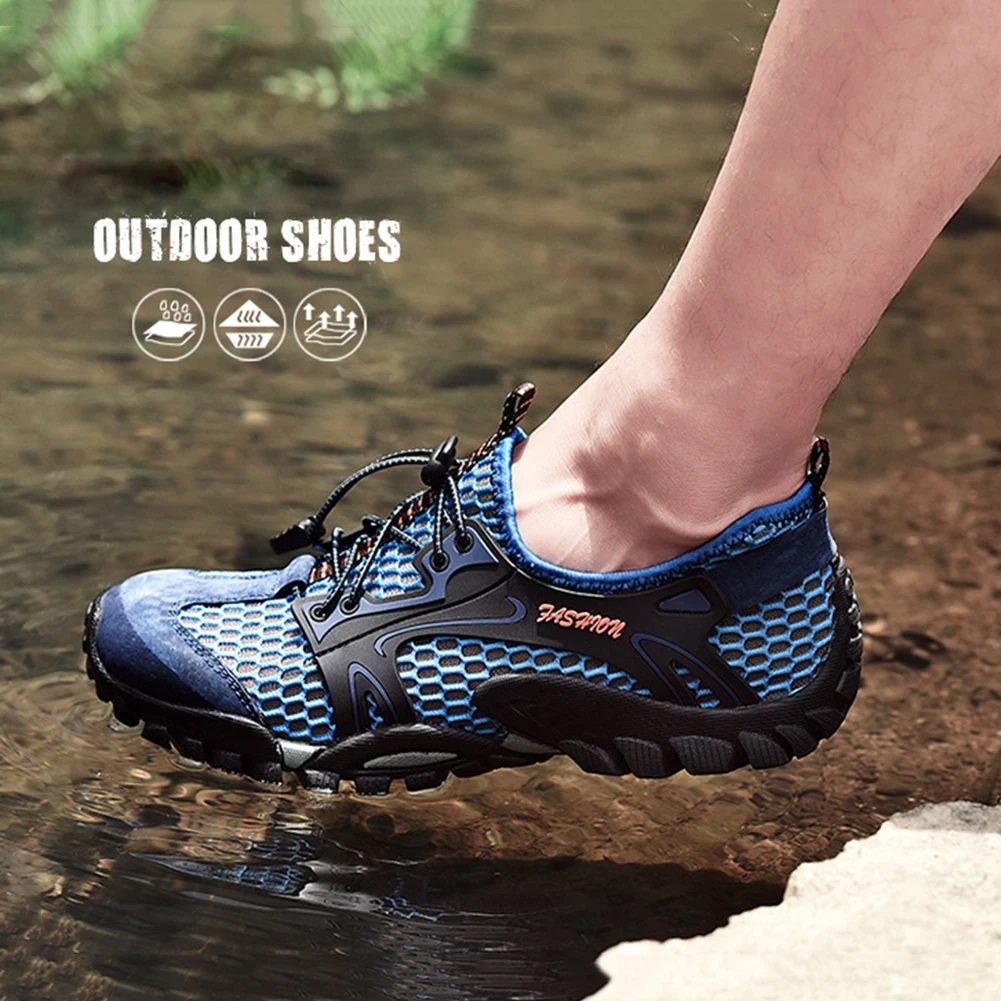 Men Aqua Shoes Breathable Water Shoes For Women Climbing Hiking