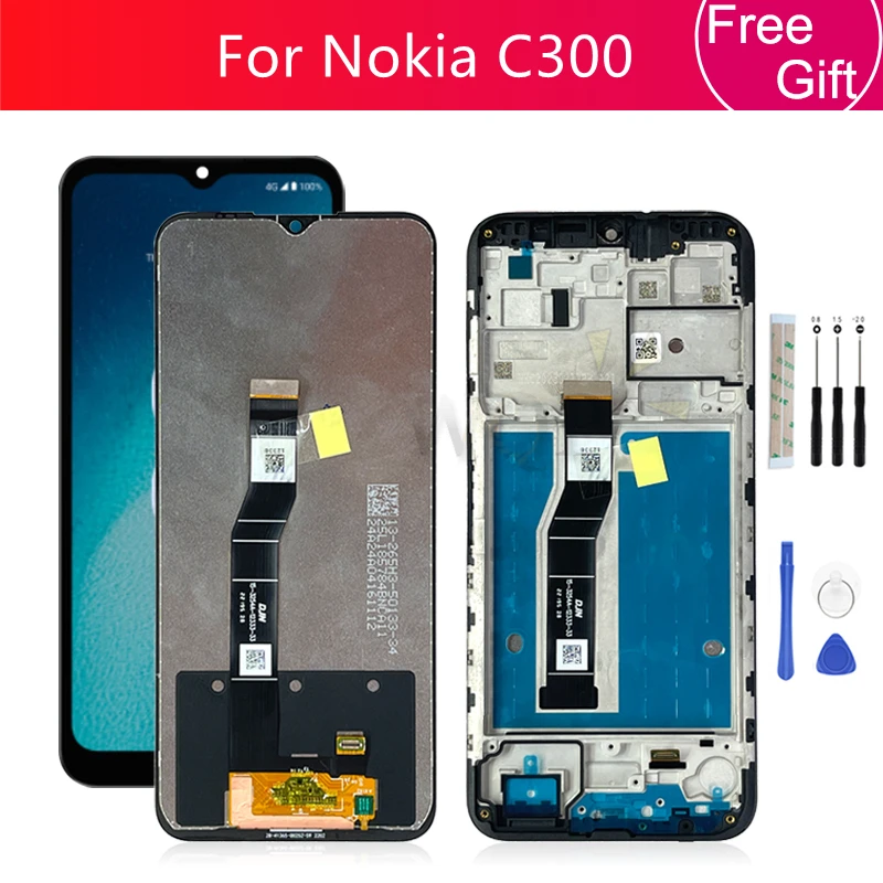 

For Nokia C300 LCD Display Touch Screen Digitizer Assembly With Frame For Nokia c300 Screen Replacement Repair parts 6.52"