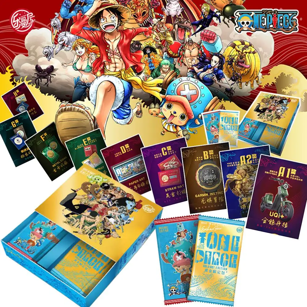 

Gold Edition ONE PIECE Collection Cards for Children 26th Anniversary Romance Dawn Anime Luffy Uta Boa Hancock Birthday Gifts