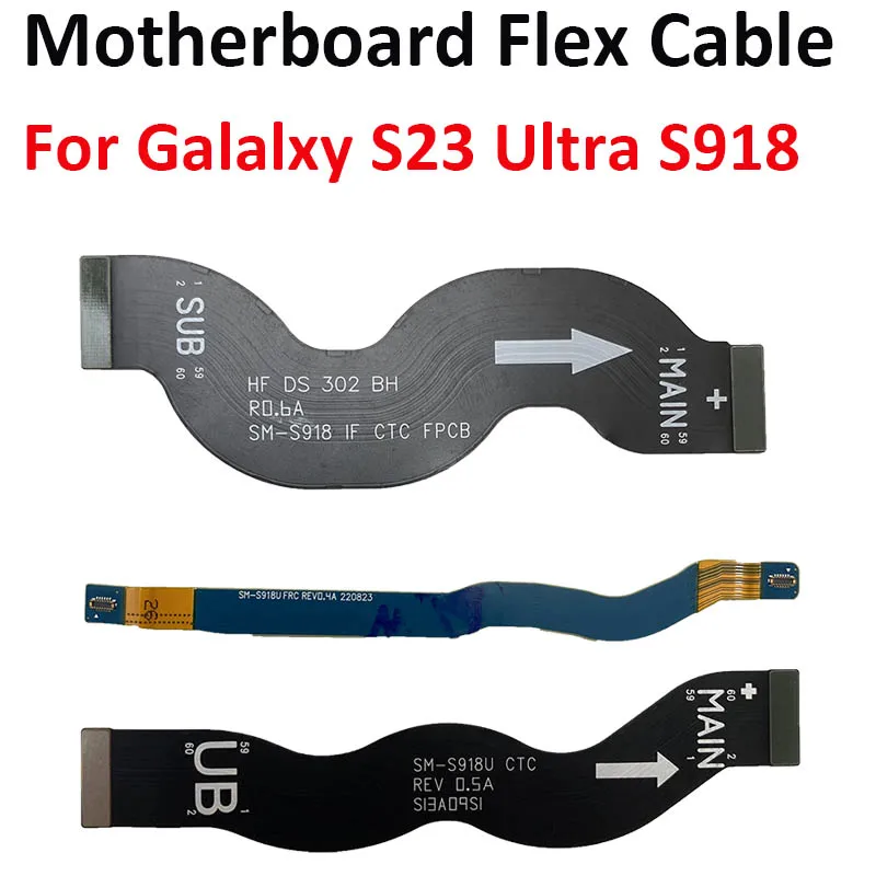 For Samsung Galaxy S23 Ultra S918E S918U/B/F Wi-Fi Signal Antenna Main Board Connector Motherboard LCD Display Screen Flex Cable mobile motherboard