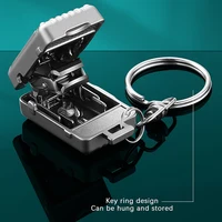 Exquisite Luggage Keychain Foldable Nail Cutter Stainless Steel Nail Clippers Rotary Toenail Fingernail Manicure Trimmer 1
