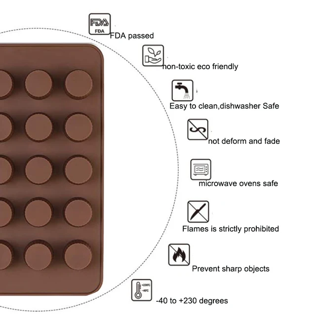 12-Cavity Peanut Butter Cup Mold - Non-Stick Silicone For Keto Fat Bombs & Chocolate Treats