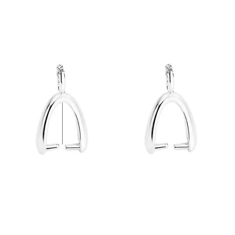 YDHfdc 100 Pièces Attache Pendentif 14 x 5 mm Bail Clip Connecteur