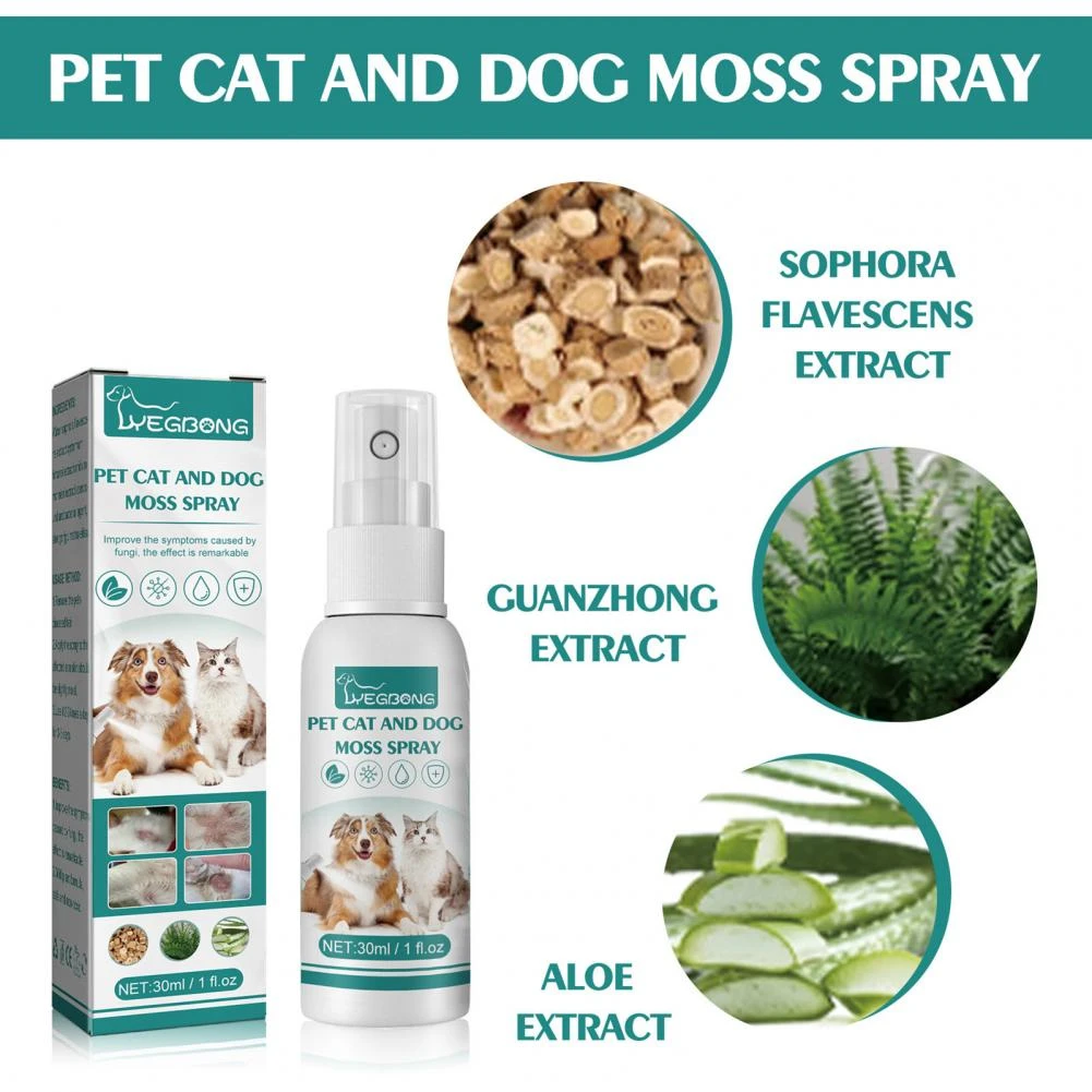 Pet Ringworm Spray 1 Bottle Small Mild Natural Ingredients Cats Dogs