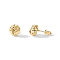 Eavva Women 14K Gold Plated Earrings With Sterling Silver Post Lady Girs Love Knot Stud Earrings Fashion Jewelry For Gift 1