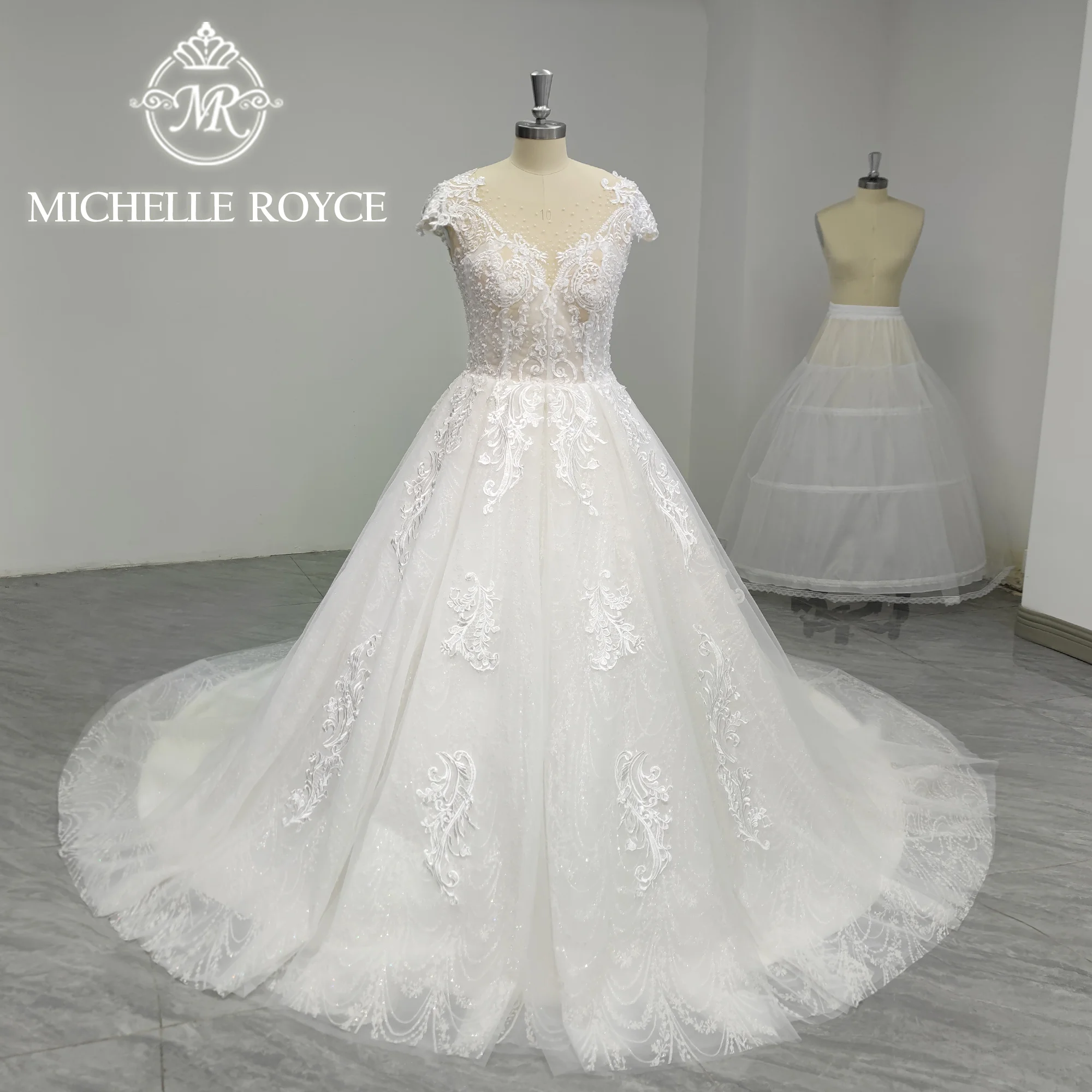 

Женское бальное платье Мишель Royce, свадебное платье с вышивкой и бисером, лето 2024