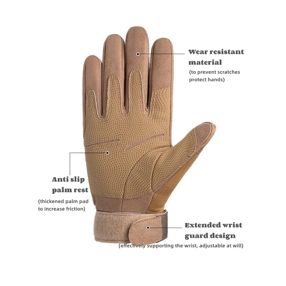 Outdoor Full Finger Tactical Gloves Cycling Gloves Sport Climbing Paintball Shooting Airsoft Combat Protection