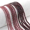 Natural Pyrope Garnet Faceted Round / Cube Beads 2mm,3mm,4mmfor Jewelry Making Bracelet Necklace Beads DIY Accessories Wholesale 2