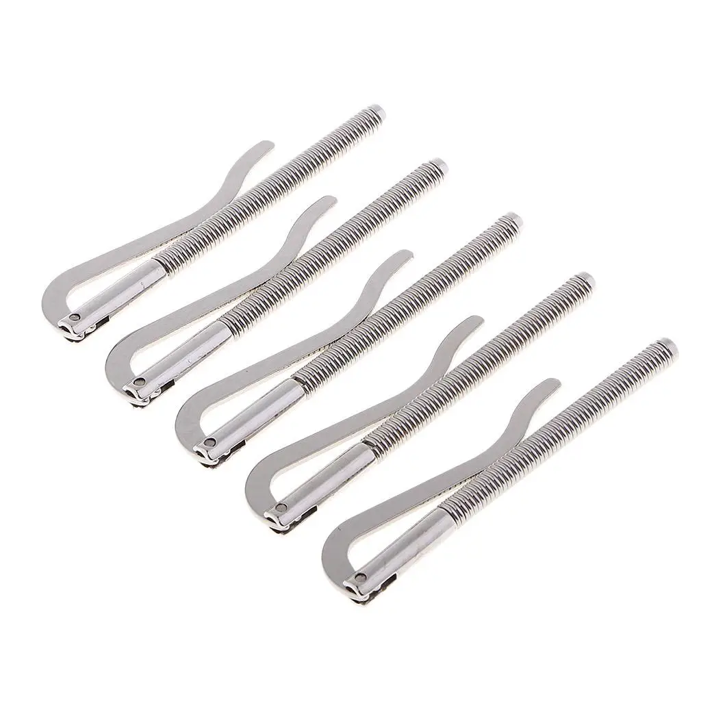5Pcs Metal Bifold Money Clip Bar Wallet Replace Parts Spring Clamp Holder 90mm Silver