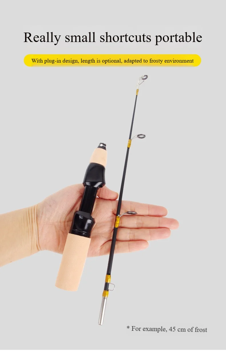 Description Picture 3 of itemFRP Mini Telescopic Fishing Rod Portable glass fiber reinforced plastics River Shrimp Carp Fishing Pole Winter Ice Fishing Rod