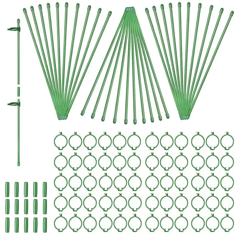 

Подставки для растений, 30 шт., подставки для цветов, для садоводческих аксессуаров, подставка для одного стержня растений с зажимами для растений и