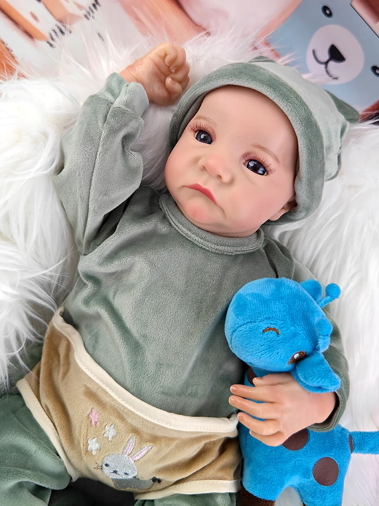 Boy Soft Cloth Body Dolls Painted Newborn Baby Doll Toys For Kid's Christmas Gift Mu&ntilde;ecas Reborn 18Inch 46cm reborn dolls