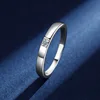 PT950 Platinum D-Color Fresh Style Ring Men's Moissanite - Hand-polished band edges, smooth without burrs, high-end texture