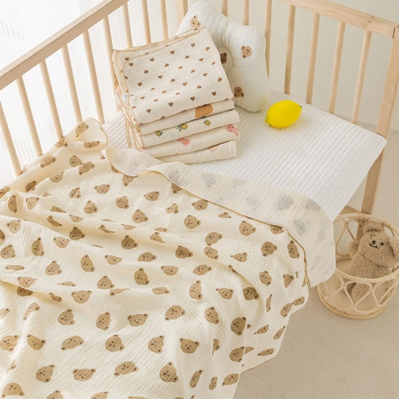 

2-layer Swaddle Blanket Cotton Muslin Blanket for Girls & Boys Baby Receiving Swaddles for Newborn & Infant Swaddling