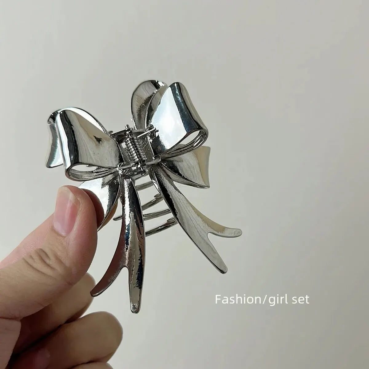 Beige - Handmade Women's Bow Hair Claw Clip 82
