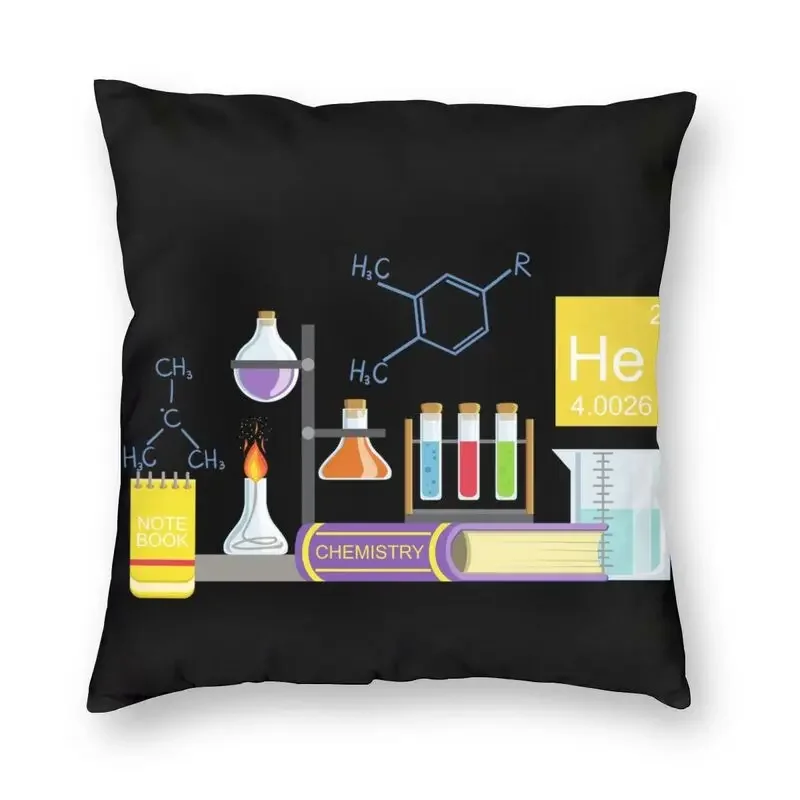 

Beakers Laboratory Technology Cushion Cover Science Chemistry Floor Pillow Case for Living Room Pillowcase Home Decorative