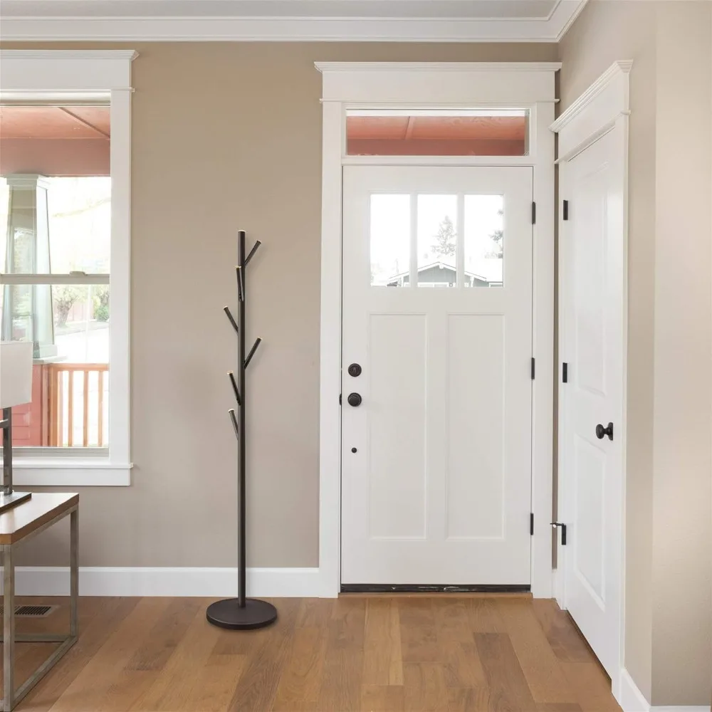 

Coat Rack, Addison 68" Modern 6 Hook Free Standing Metal Coats Racks, Coat Rack