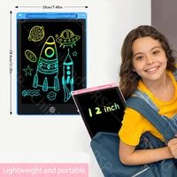 Tablettes électroniques de 12 pouces, bloc d'écriture, tableau d'écriture, tablette à dessin, écran LCD, jouets graphiques numériques pour enfants 4