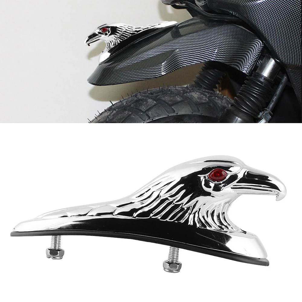 Motorcycle Mudguard Universal Tire Front Fender Mudguard Ornament Eagle Head Statue Chrome Motorcycle Accessories