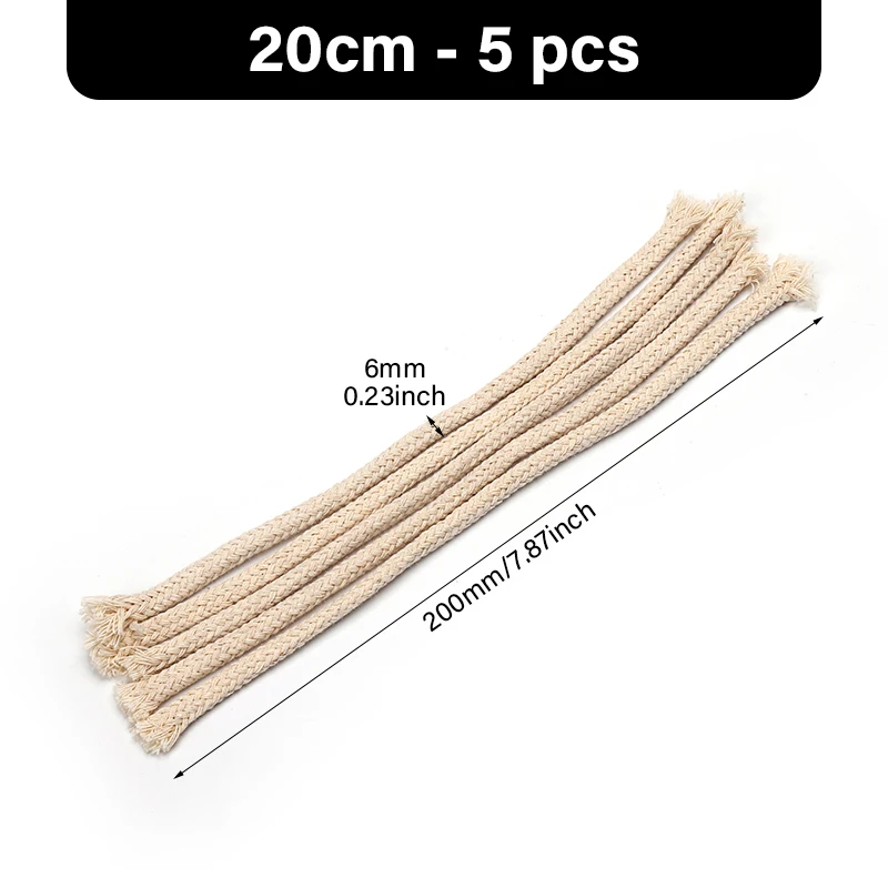 Cotton Lamp Wick 5Pcs 20cm for Alcohol Burner Biology Chemistry Dental Lab Lamp With Wick Leather Craft Heating Tools leather tools leather craft tools leather craft tool