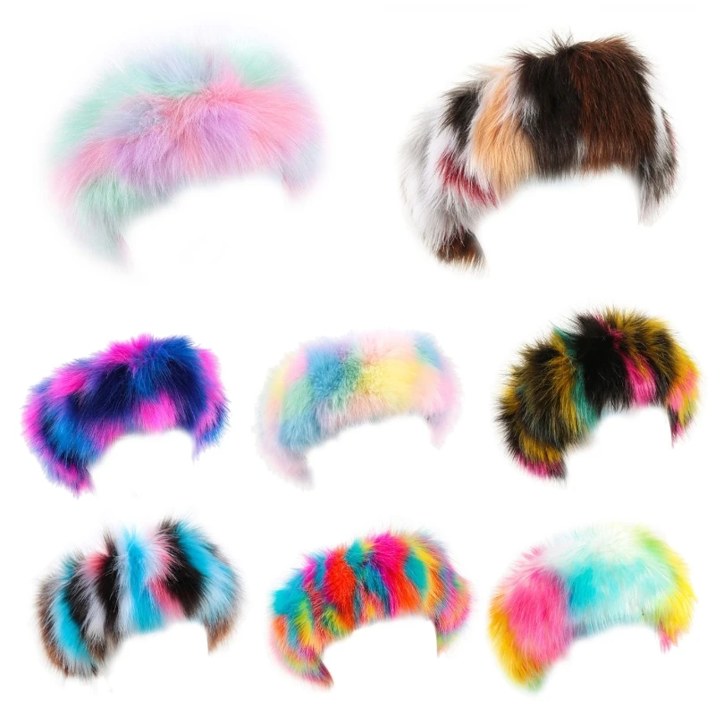 

Hairband Artificial Hair Headband Circle Russian Hat Furry Headdress Cosplay Costume Hairhoop Women Headpiece