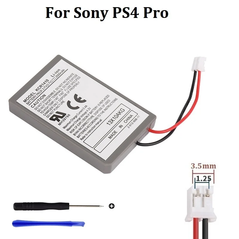 Bateria Recarregável para Sony Ps4 Pro Cuh-zct2 ou Cuh-zct2u Controlador Playstation Gamepad 2000mah Li-ion Kcr1410 3.7v 1pc