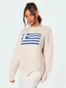 2024 Harajuku Hip Hop Knitted Men's Women's Sweater Fashio FLAG GIRL Pattern Printing Loose Tops Casual Streetwear Pullover 2