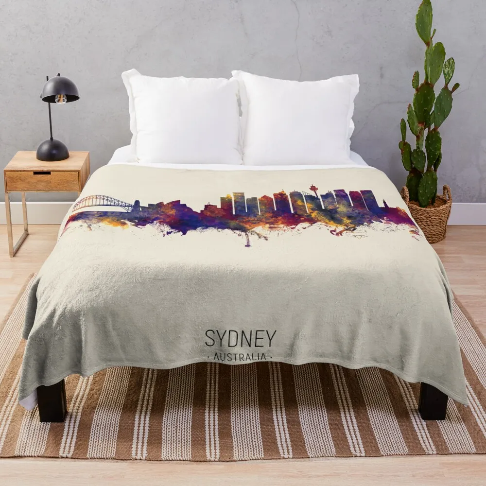 

Sydney Australia Skyline Throw Blanket Soft Blanket Sleeping Bag Blanket Decorative Throw Blanket