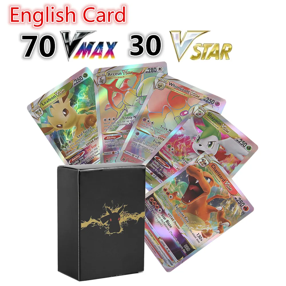 2022 New Children Battle Game VSTAR VMAX Card GX EX Collection Trading  Pokemon Cards For Funs Gift Children English Version Toy