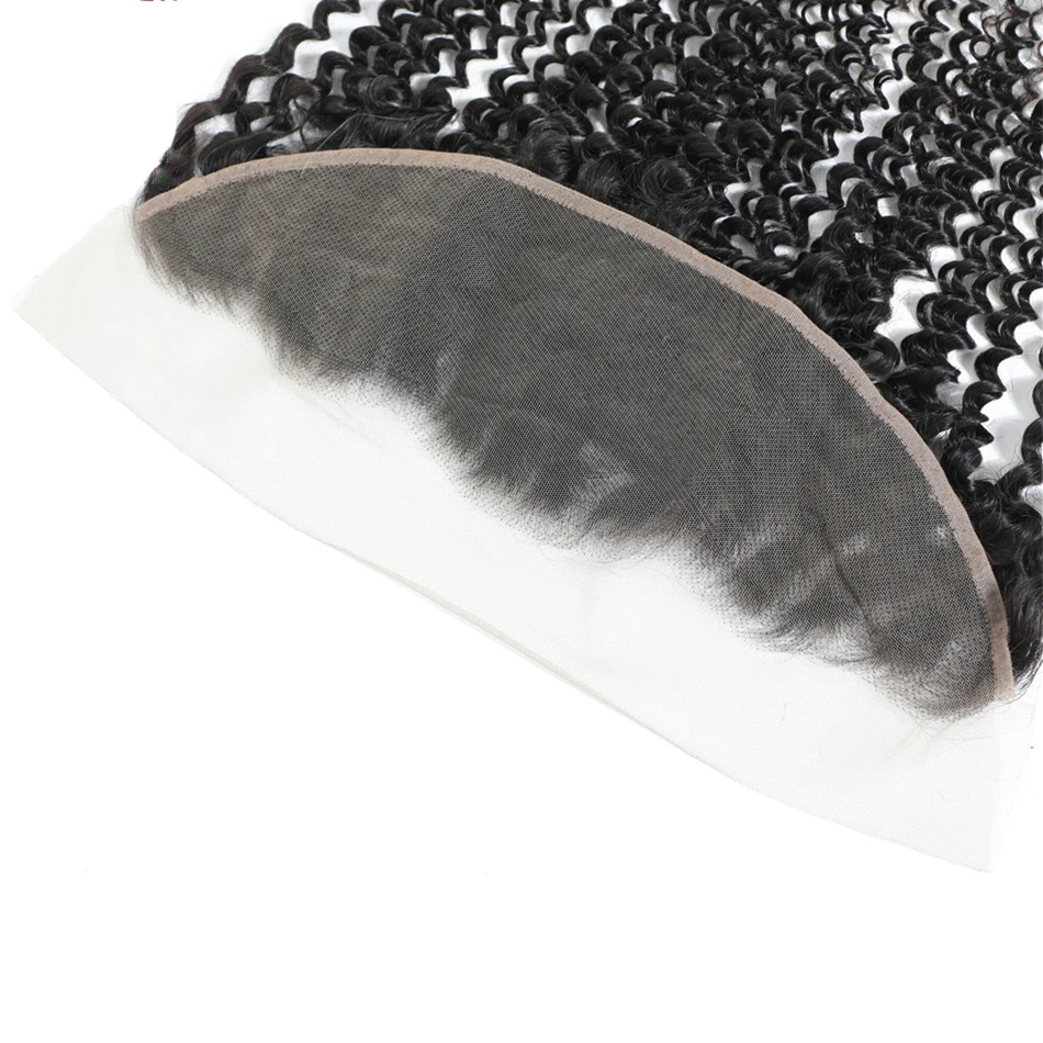 10A Kinky Curly Human Hair Lace Frontal Closures Brazilian 13X4 and 13X6 Lace 100% Remy Hair Frontals Transparent Swiss