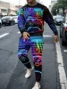 Fashion Animal Duck 3D Print Men's Sportswear Set Casual Long-Sleeved T Shirt Pants 2-Piece Set Oversized Pullover Men Clothing 3