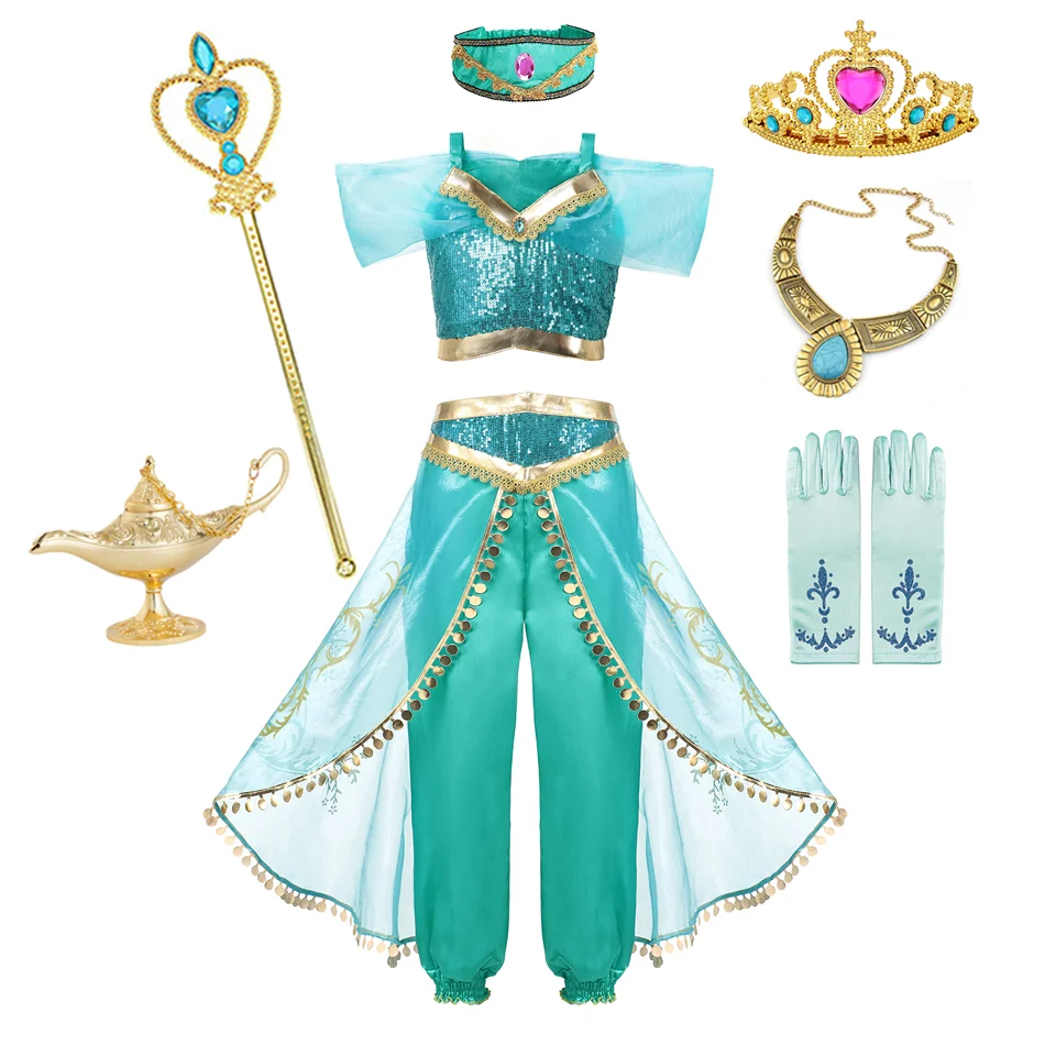 Best Cosplay Jasmine Dance Costume for Girls Top S-2XL Best Cosplay Jasmine Dance Costume for Girls Top S-2XL