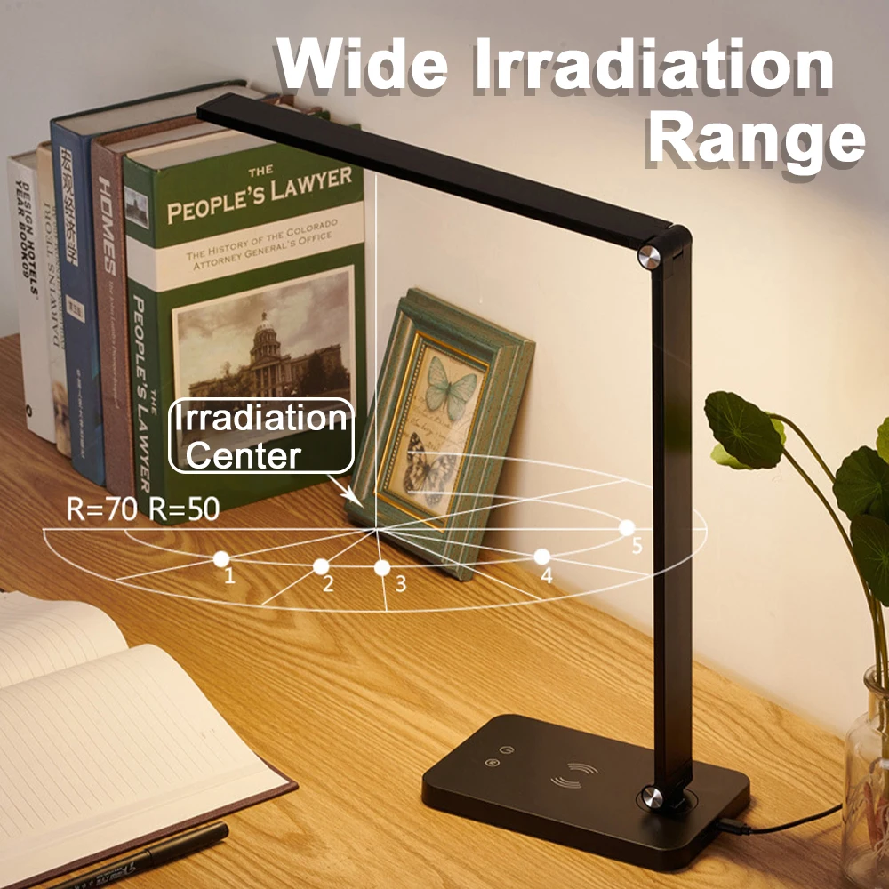 Xiaomi Table Lamp Wireless Charging LED Desk Lamp Eye Protect Study Office Light USB Room Desk Rechargeable Light 3