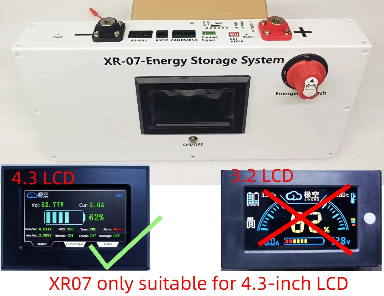 XR07-48V280AH Power Box LiFePO4 Battery Case Solar Home Energy Storage 16S 51.2