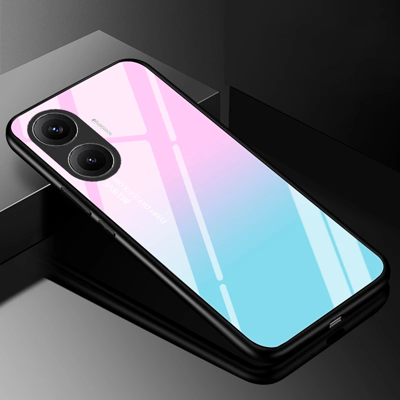 Premium Tempered Glass Hard Back Bumper Case Cover