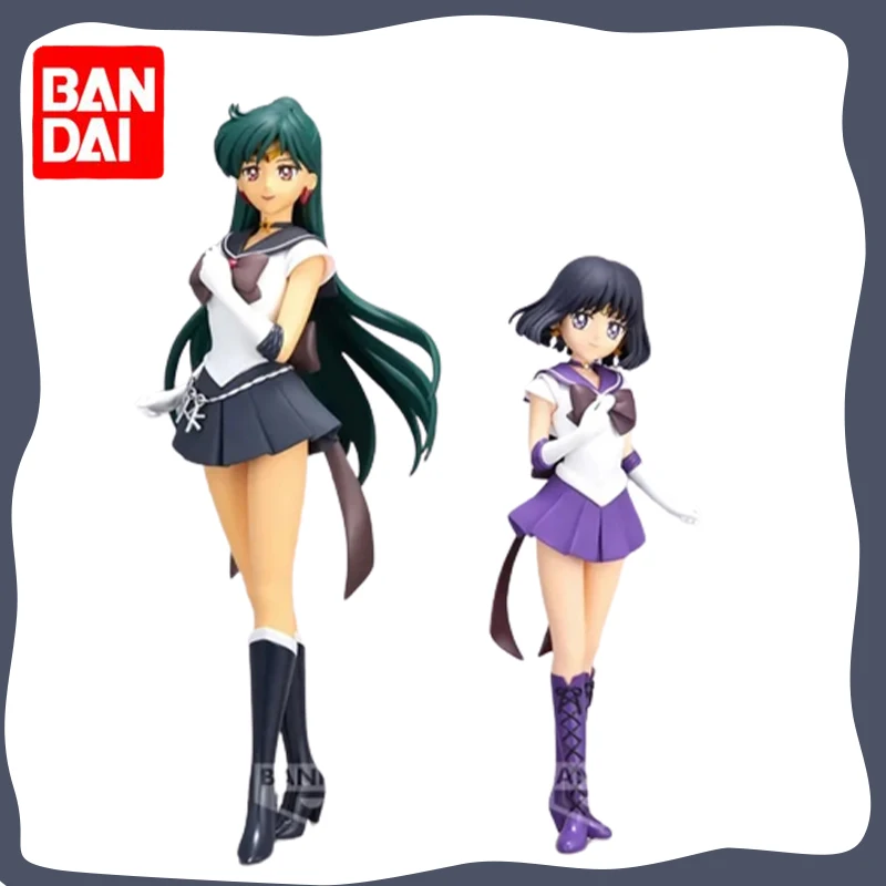 

Original Bandai BANPRESTO Sailor Moon Meiou Setsuna Sailor Saturn Anime Figure Glitter Glamors Box Ornament Collection Toy Gift