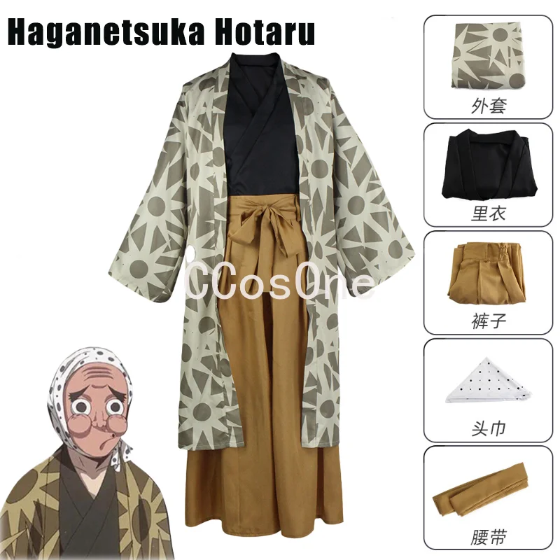 

Anime Demon Slayer Haganetsuka Hotaru Cosplay Costumes Halloween Christmas Uniform with Mask And Shoes Kimono for Man