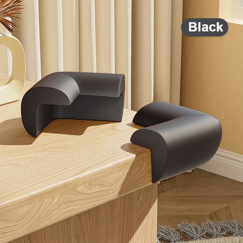 Soft Baby Proofing Corner Guards Pre-Taped Table Corner Protector for Child Safety Furniture Bumper & Sharp Edge 4pcs